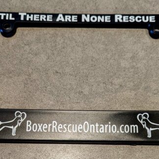 Boxer Rescue Ontario License Plate Frame