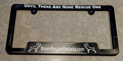 Boxer Rescue Ontario License Plate Frame